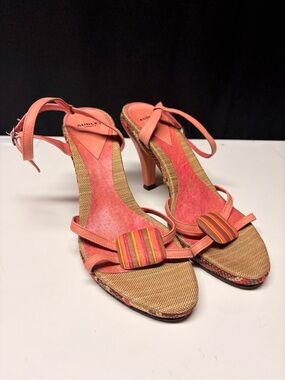 Audley London strappy textured heels